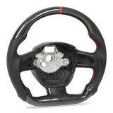 Auto Carbon Fiber Steering Wheel Carbon Fiber Steering Wheel Handmade Workmanship Sturdy Structure Durable Performance for Car