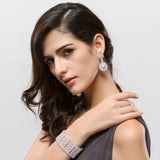 Atmospheric multi-layer micro-inlaid 3A zircon bracelet