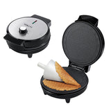 Electric Egg Roll Waffle & Ice-Cone Maker - 1000W, Non-Stick Coating