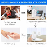 Wifi Panic Button Fall Prevention for Elderly Dementia RF433mhz Wireless Bed Alarm Caregiver Pager Tuya APP