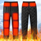 Thermal 3 Temperature Modes Waterproof Winter Unisex Electric Heated Trousers 10 Heating Zones Hiking Pants
