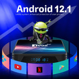 TV98 Android 12.1 TV Allwinner H313 Quad Core 2GB 16GB 2.4G 5.8G Dual WIFI UHD AV1 4K Youtube Media Player Set Top Box