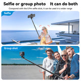 Portable Selfie Stick Carbon Fiber Stand Bracket 32-120cm 1/4"&Sports Camera Mount for GoPro Hero 12/11/10 Insta360 X3/X2