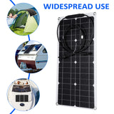 25W 16V Portable Outdoor Waterproof Flexible Solar Panel Kit with MC4 Output - Connect and Charge 12V Car Battery, RV, Yacht.
