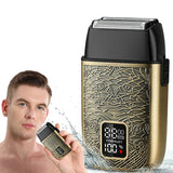 2024new Resuxi LK-3010 Rechargeable Hair Cutting Bald Salon Professional Electric Double Foil Shaver Men Razor