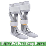 1Pair AFO Drop Brace Ankle Foot Orthosis Medical Afo Walking with Shoes for Stroke Hemiplegia (Left/Right Foot)