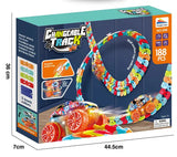 New Race Track DIY Changeable Speed Trac Set Electric Slot Train Rail Magic Flexible Railway Birthday Gift for Boys