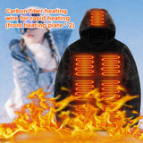 Women USB Heating Hoodies Men Vintage Gothic Heated Jacket Long Sleeve Fleece Streetwear Loose Coats Haruku Sweatshirts