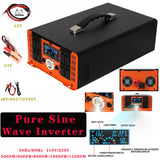 5000W Pure Sine Wave Inverter -- 12V/24V/48V/60V/72V Converter for Home, RV and Off-Grid Solar Systems + 2 AC Outlet & LED Light