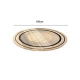 Round Handwoven Carpet - Non-Slip Mat Area for Farmhouse Decor. Ideal for Rug in Dining Room, Nursery & High Traffic Areas.