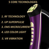 Multifunctional Beauty Face Device Vibrating RF Facial Massage Skin Rejuvenation Device Ultrasonic Face Care Beauty Device Tool