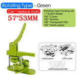 Heart Shaped Button Maker with 100-Set Making Parts Kit - DIY Rotating/Sliding Type Press Machine Badge Pins Set
