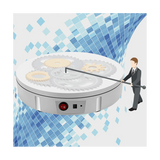 Automatic Electric Turntable, Jewelry Rechargeable Rotating Display Stand EU Plug