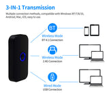 Handheld 3-in-1 Barcode Scanner 1D/2D/QR Bar Code Reader Support Bluetooth /2.4G Wireless /USB Wired Connection for Supermarket