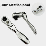 Mini 1/4 Inch 72-Tooth Double Headed Ratchet Wrench Hand Tools Repair Tool Screwdriver Bit for Tight Spaces