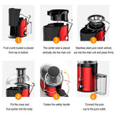 Electric Orange 400W Multifunction Juicer - Blender and Lemon Squeezer for Fruits and Vegetables. Kitchen Appliance with 110/220V
