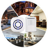 Wireless PIR Motion Sensor 38 Chimes Volume Adjustment Long Transmission Range Doorbell