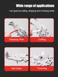 Multifunctional Professional Elbow Stripper Pliers Electrician Wire Crimping Cutter Wiring Scissors Hand Tool