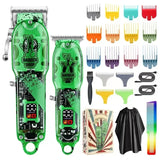 RESUXI LM-2032 Professional HairTrimmer Suit Shaver Electric Cordless Barber Clippers Transparent Visual Body Hair Cutter