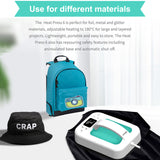 HP6 Mini Portable Heat Transfer Machine - 7x5 Inch, Adjustable Temperature & Timer