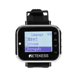 TD110 wireless watch receiver with 8 languages for restaurant service calls