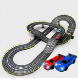 Electric Car Racing Children's Toy Racing Track Set Includes 2 Hand Controllers And 2 Cars Suitable