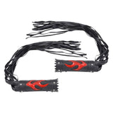 Leather Motorcycle Brake Clutch Fringe Grip Covers Auto Refit Retro Flame Handlebar Handle Spike Streamer Motor Styling Accessor