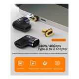 Type-C Adapter 140W Fast Charging Converter Supports 40Gbps High-Speed Transmission 8K 60Hz HD Video Adapter