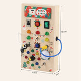 Busy Sensory Toys Wooden With LED Light Switch Control Board Travel Activities Children Games, Fine Workmanship Durable