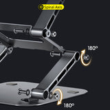 3 Layer Laptop Holder Stand 360 Adjustable Foldable Coog Bracket Support Aluminum Alloy Anti Slip for 11-17 Inch Notebook