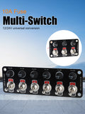 3 Gang/6 Gang Panel 12V/24V On/Off Rocker Toggle Switch with 10A Fuse Racing Cars RV Camper Marine Boat Yacht