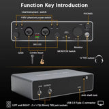 4i4 3rd Gen 4 in4 Out USB Audio Interface Recording Sound Card For Guitar Bass Microphon