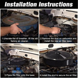 14x3 Inch Washable with Raised Top High w Replacement Air Cleaner Reusable Chevy for Ford