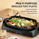 Household Multifunctional 2000W Split-Type Fish Roasting Pot & Barbecue Machine