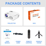 H96 Max PJ-X6 Android 11 1080P 280 ANSI BT5.4 2GB 16GB WIFI6 Home Movie Projector