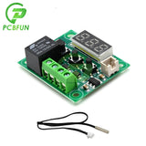 W1209 RGB light DC 12V heat cool temp thermostat control switch temperature controller thermometer thermo