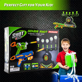 Luminous Electric Suspended Target Children's Shooting Compeon Soft Elastic Sponge Gun Set Outdoor Sports Toy Gift