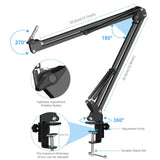 Condenser USB Microphone Audio Dynamic System Kit Cantilever Bracket Anti-Spray Net Set Sound Record