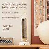 New Mini USB Rechargeable Tower Table Fan - 3600mAh Battery, Portable For Home, Study, Camping