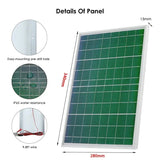300W Solar Panel with 10A-100A Controller Set 18V ETFE Solars Plate for Home Outdoor RV Car Charging Emergency Energy Storage