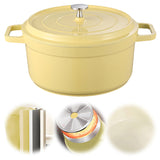 Enameled Dutch Oven with Lid Non-Stick Heavy Duty Stock Mini Cast Aluminum Pot Casserole Home Kitchen Utensils