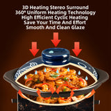 1pc Ceramic Stew Pot Casserole Dish Clay Cooking Shallow Pot, Hot Pot Soup Pot Traditional Rice Cooking Pot Terracotta Pot