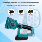 3W/12W Emergency LED Work Light Flashlights Electric Torch Outdoor Portable Lamp for 14.4V-20V Li-ion Battery