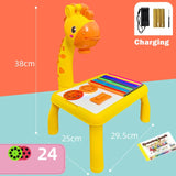 LED Projector Drawing Tablet With Singing Function For Children's Painting Tools Electronics Writing Board Kids Educational Toy