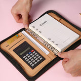 Note Book Zipper Diary Faux Leather Cover Storage Bag Design Modern Daily Use 2022 Recording A6 Notebook