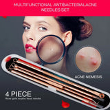 Needle Set Of Stainless Steel Beauty Tools In Addition To Blackheads Fat Particles And Acne Home Use 4 Pcs