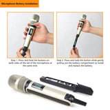 New Product Professional Vocal Mic Set 2 UHF Dynamic Handheld Wireless Microphone Good Quality Stage Karaoke Uhf 2023