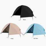Outdoor Single Person Camping Tent - Off The Ground, Waterproof, UV Resistant, for Bed, Hiking & Survival