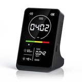 4 in 1 Digital Indoor Air Quality USB Rechargeable CO2 TVOC Temperature Humidity Monitor Multifunctional for Home Office