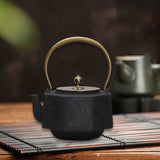 Cast Iron Teapot Loose Leaf Pot Stovetop Safe Ceremony Kettle For Kitchen Household Hotel Room Tea Lovers Gift